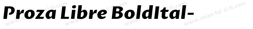 Proza Libre BoldItal字体转换